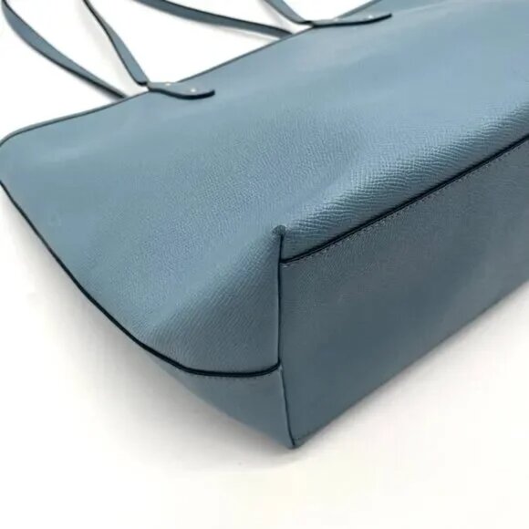 COACH Leather City Tote, Baby Blue Cross Grain Leather Tote GUC - Picture 11 of 16